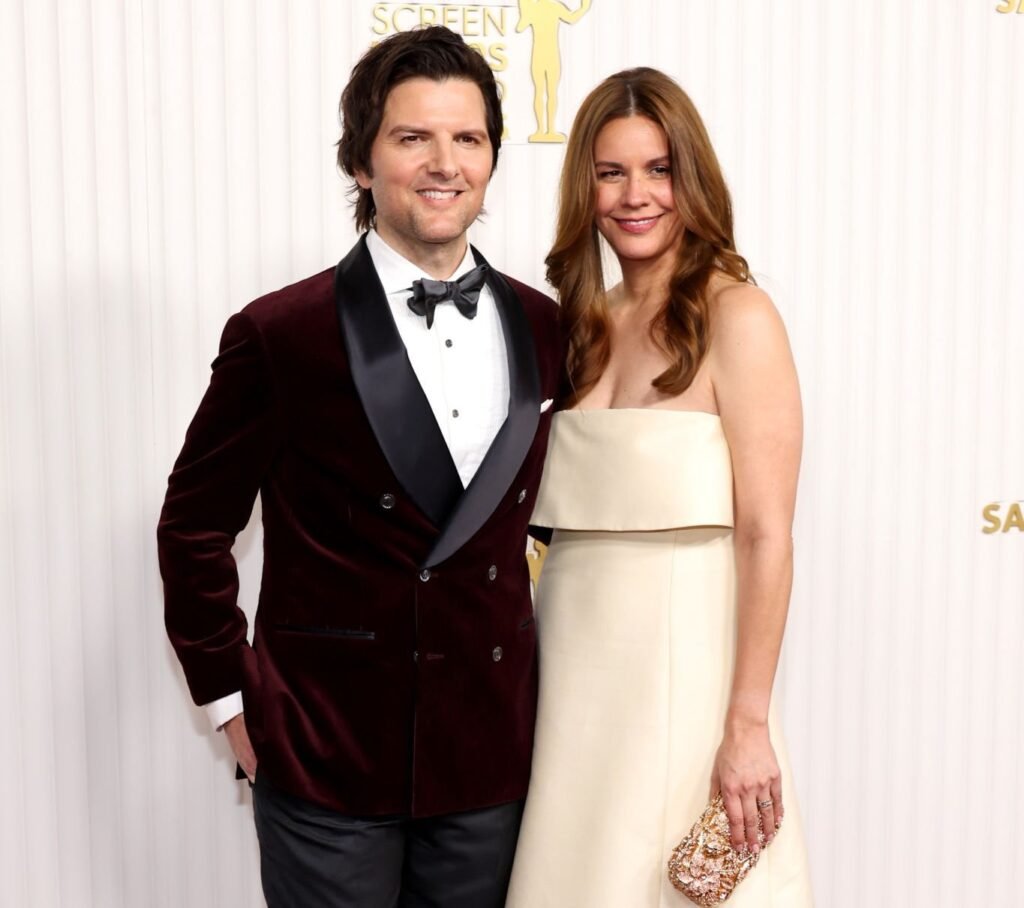 Naomi Sablan and Adam Scott